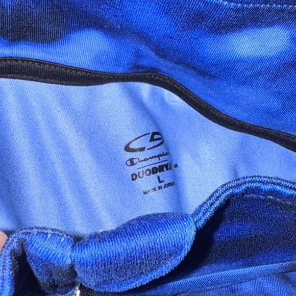 Champion Blue Patterned Quarter-Zip Long Sleeve Pullover Womens’s Large - Picture 3 of 4